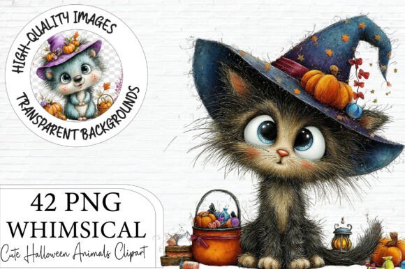 Download Cute Halloween Animals Clipart Bundle - Clipart Collection