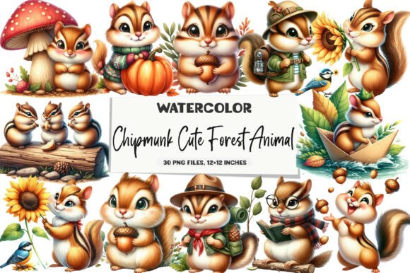 Download Chipmunk Cute Forest Animal Clipart - Clipart Collection