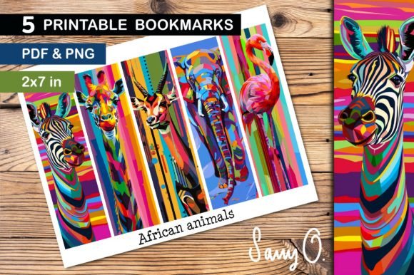 Download Bookmark African Animals Zebra Pop Art - Africa Collection