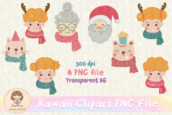 Download Watercolor Clipart Cute Christmas Avatar - Clipart Collection