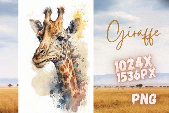 Download Giraffe Africa ZOO Safari Watercolor PNG - Africa Collection