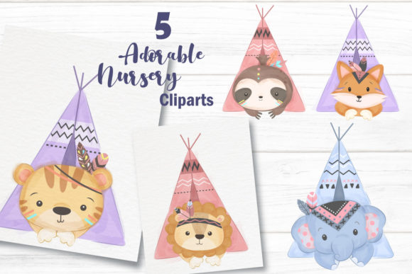 Download Cute Boho Animals Clipart Set - Clipart Collection