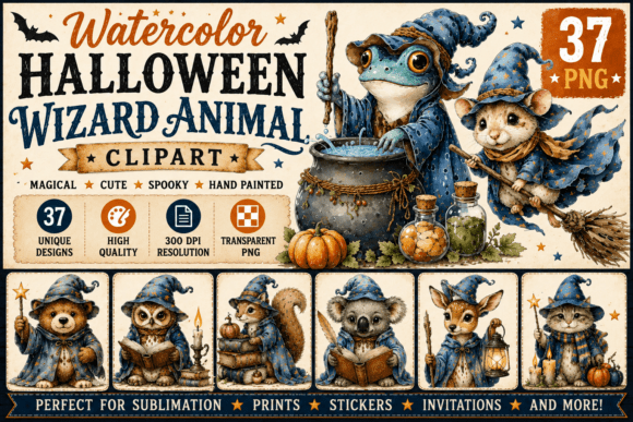 Download Halloween Wizard Animal Clipart - Clipart Collection