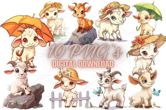 Download Cute Goat Clipart, PNG 5S-24 - Clipart Collection