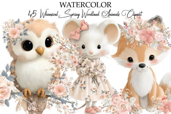 Download Whimsical Woodland Animals Clipart - Clipart Collection