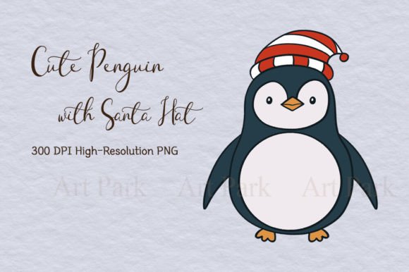 Download Penguin with Santa Hat Clipart - Clipart Collection