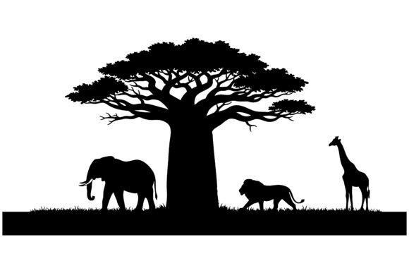 Download African Baobab Tree with Elephant&nbsp; - Africa Collection