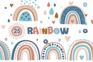Download Modern Rainbow Digital Clipart Set - Clipart Collection