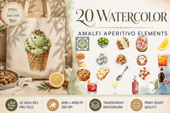 Download Amalfi Aperitivo Italian Summer Clipart - Clipart Collection