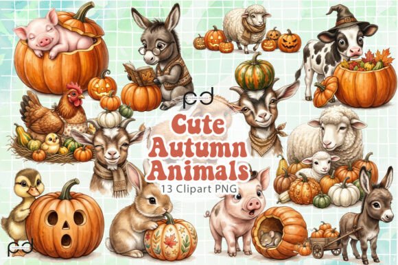 Download Cute Autumn Animals Clipart Graphics - Clipart Collection
