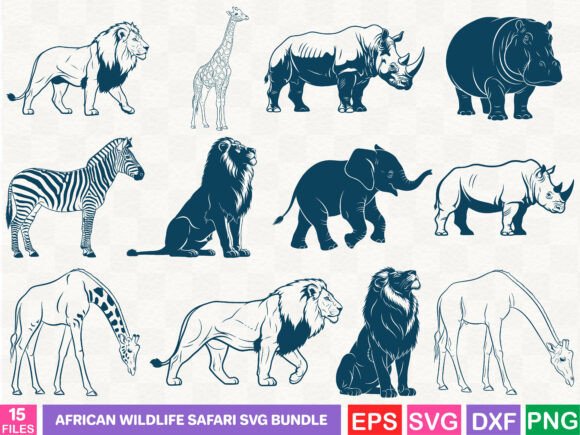 Download African Wildlife Safari SVG Bundle - Africa Collection