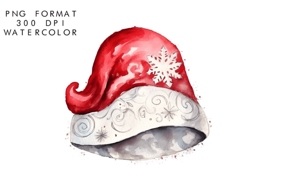 Download Watercolor Santa Hat Clipart - Clipart Collection