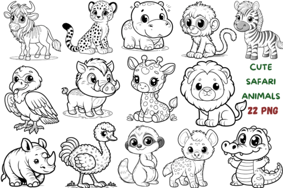 Download Cute Safari Animals Clipart - Clipart Collection