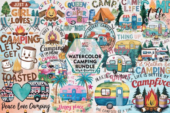 Download Watercolor Camping Clipart PNG Graphics - Clipart Collection