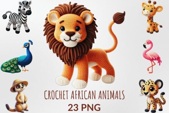 Download Crochet African Animals Sublimation Pack - Africa Collection