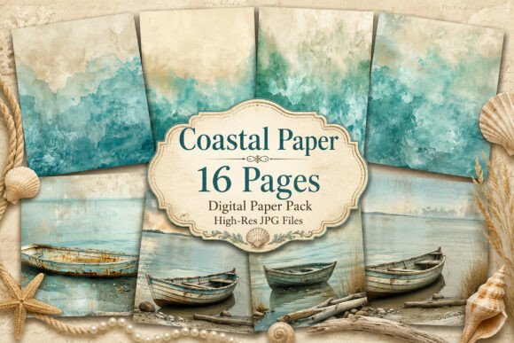 Download Ocean Beach Printable Ephemera Paper - Ocean Collection