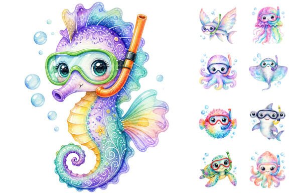 Download Snorkeling Ocean Animals Clipart - Ocean Collection