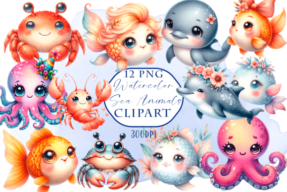 Download Sea Animals Clipart - Sea Animals Png - Clipart Collection