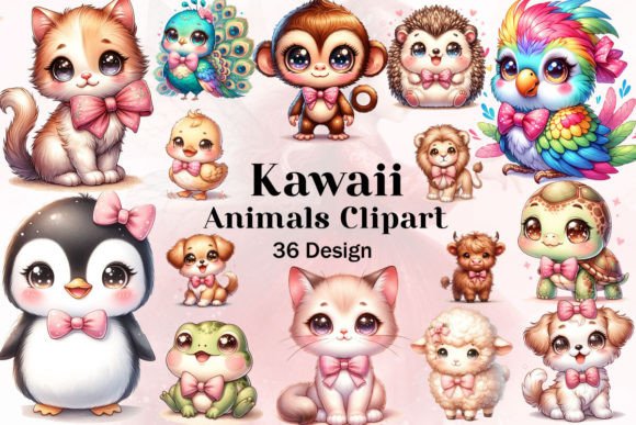 Download Kawaii Animals Clipart Bundle - Clipart Collection