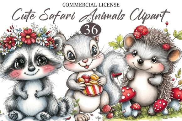 Download Cute Safari Animals Clipart - Clipart Collection