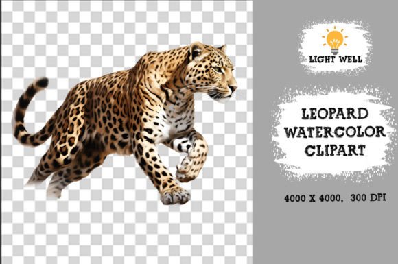 Download Cute Wildlife Leopard Watercolor Clipart - Clipart Collection