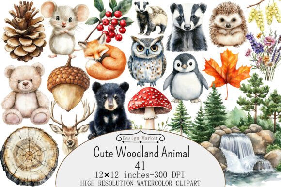 Download Cute Woodland Animal Clipart - Clipart Collection