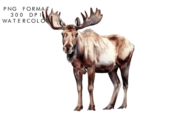 Download Watercolor Moose Clipart - Clipart Collection