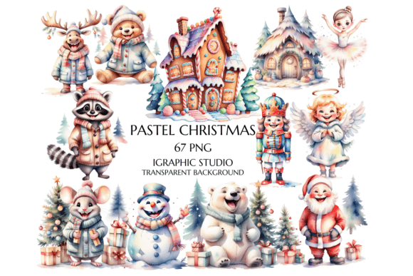 Download Pastel Christmas Clipart Png - Clipart Collection