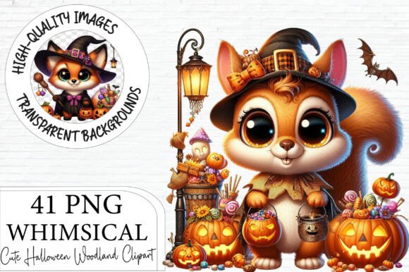 Download Cute Halloween Woodland Animals Clipart - Clipart Collection