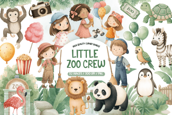 Download Little Zoo Animal Clipart Set - Clipart Collection