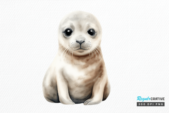 Download Watercolor Baby Seal Clipart Png Design - Clipart Collection