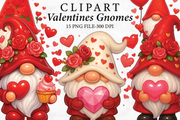Download Valentine Gnome Clipart Set - Clipart Collection