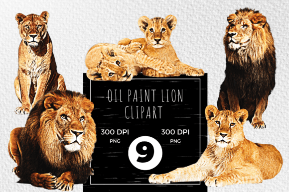 Download Lion Kingdom Oil Paint Clipart - Clipart Collection