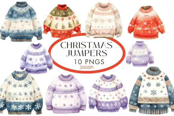 Download Christmas Jumpers Watercolour Clipart - Clipart Collection