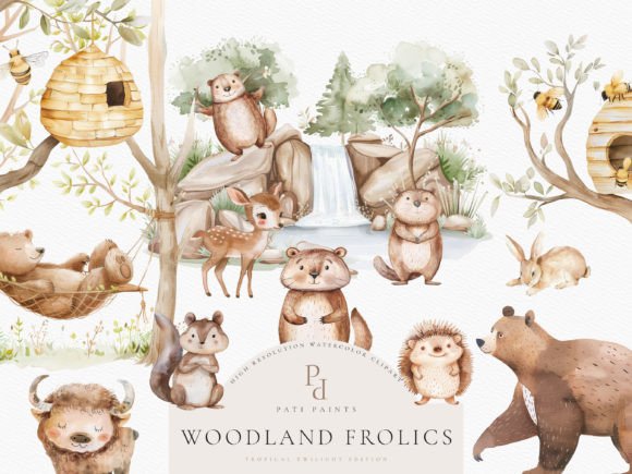 Download Cute Woodland Animal Clipart Bundle - Clipart Collection
