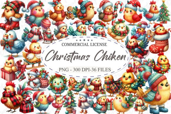 Download Quirky Christmas Chiken Clipart - Clipart Collection