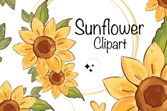 Download Sunflower Digital Clipart Set - Clipart Collection