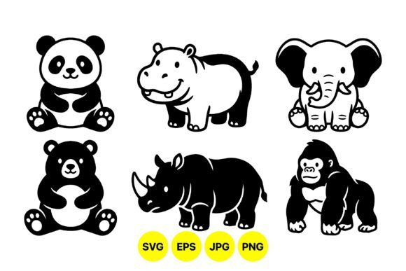 Download Cute Safari Animal Clipart Set - Clipart Collection