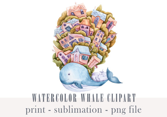 Download Watercolor Whale Clipart-sublimation&nbsp; - Clipart Collection