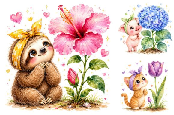 Download 30 Watercolor Baby Animal Clipart Bundle - Clipart Collection