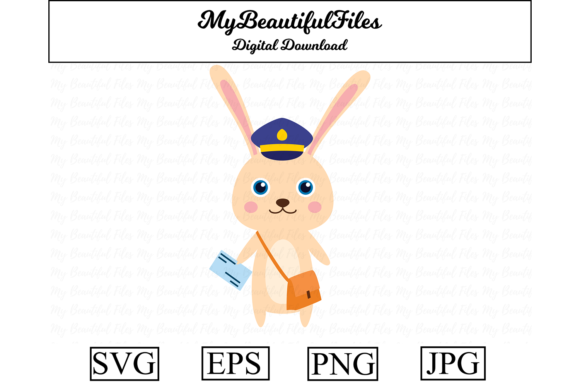 Download Hare Postman Clipart Illustration - Clipart Collection