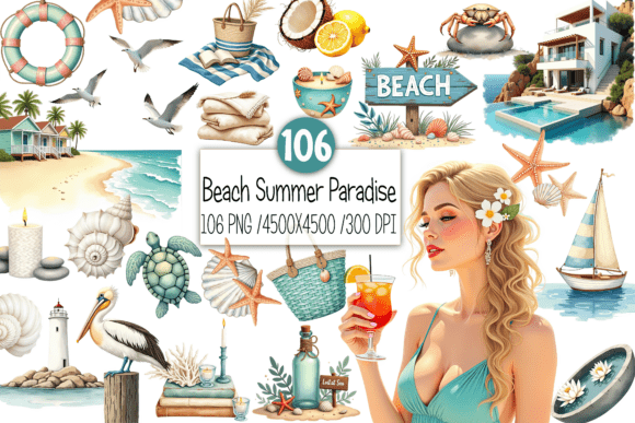 Download Beach Summer Paradise Clipart - Clipart Collection