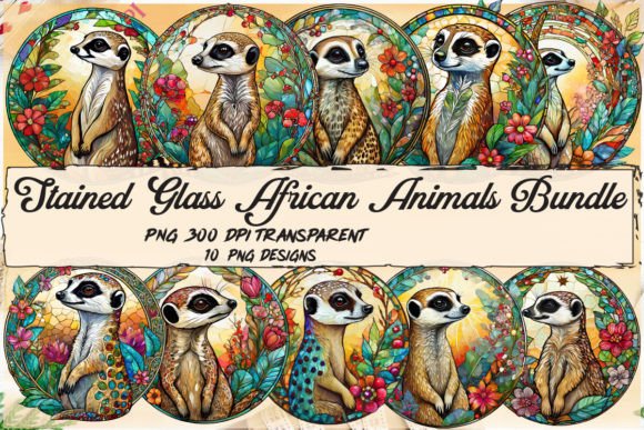 Download Stained Glass African Animals Bundle - Africa Collection