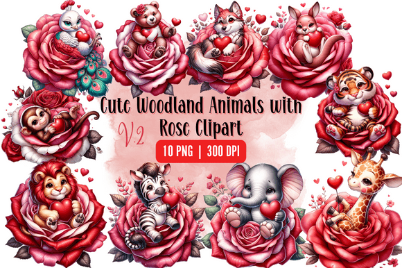 Download Watercolor Cute Woodland Animals Rose - Woodland animal Collection