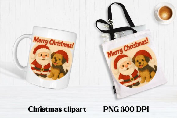 Download Christmas Knitted Dog Clipart PNG Design - Clipart Collection