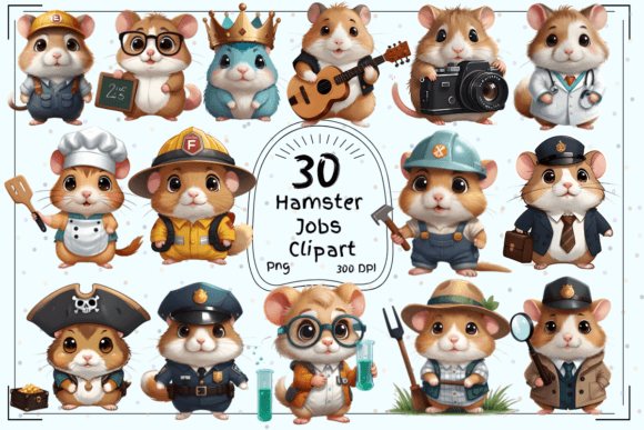 Download 30 Cute Hamster Jobs Clipart - Clipart Collection