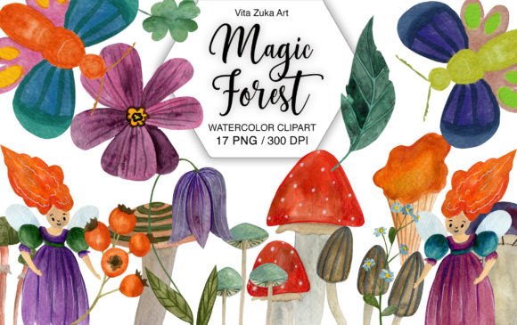 Download Watercolor Magic Forest Clipart - Clipart Collection