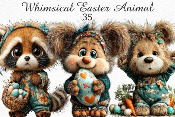 Download Whimsical Easter Animal Clipart Png - Clipart Collection