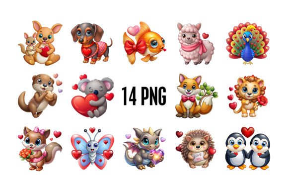 Download Valentine's Day Animal Clipart PNG - Clipart Collection