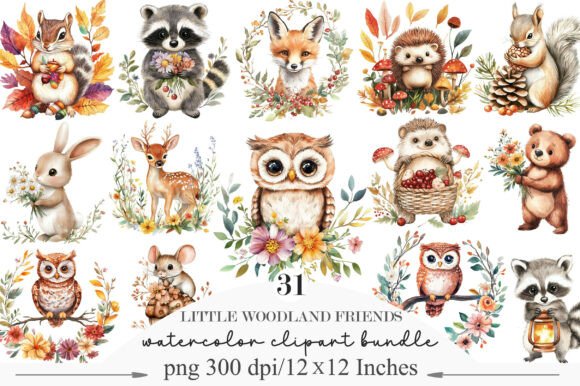Download Little Woodland Friends Clipart - Clipart Collection